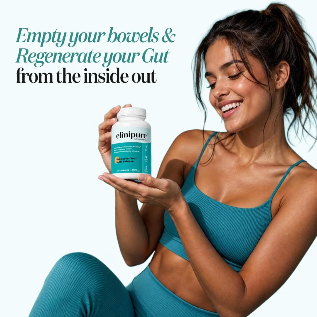 Elimipure Gut Cleanse & Restore Supplement, Regularity Support, 90 Caps